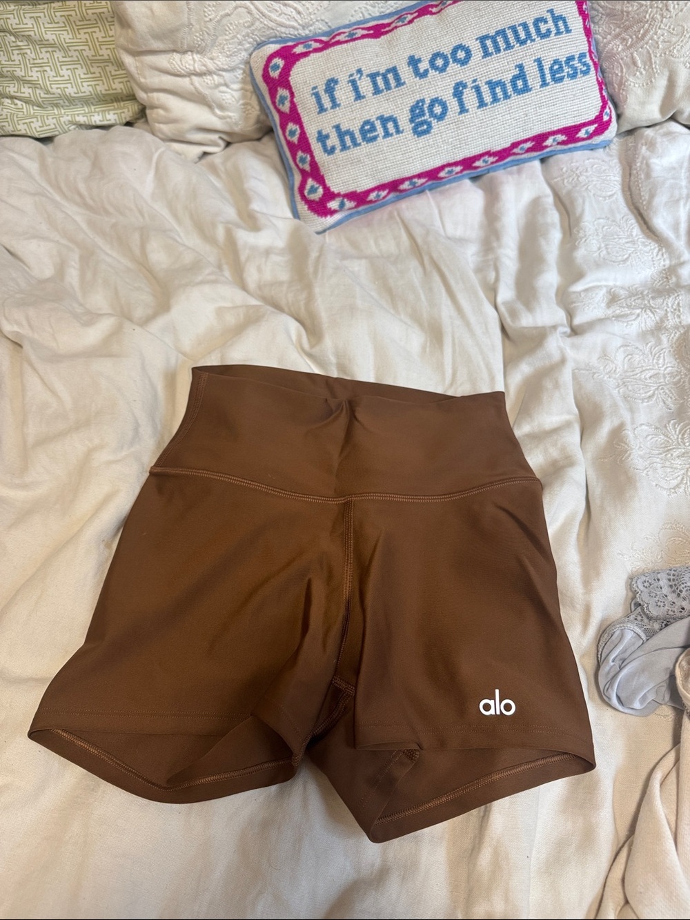 ALO Yoga High-Waist Brown Bike Shorts